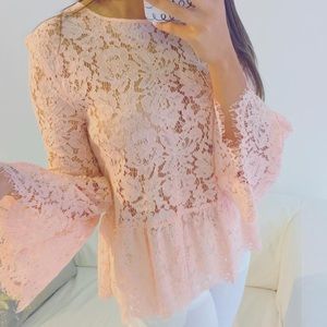 White lace shirt
